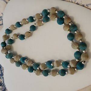 Vintage Silk Thread Bead Necklace
